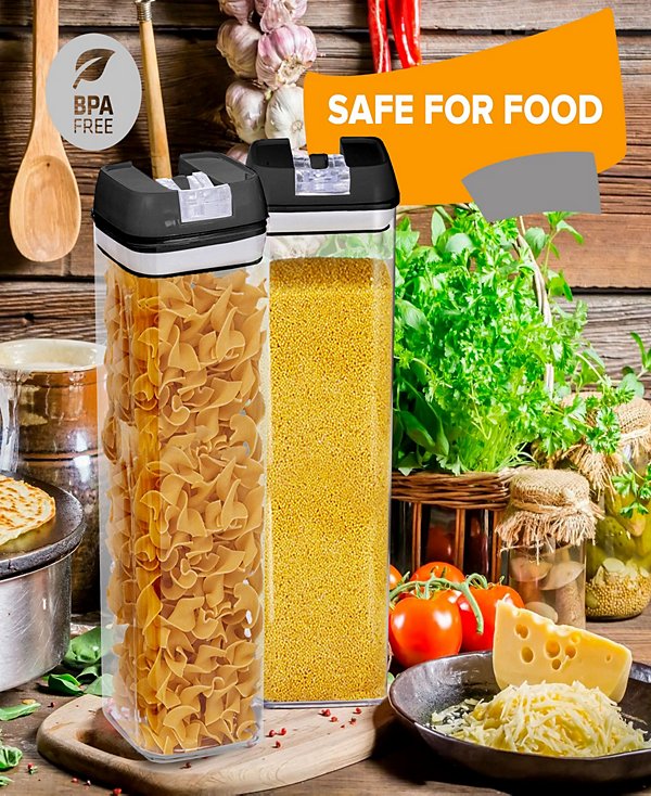 4 Piece Food Storage Containers, 1.9 Liter