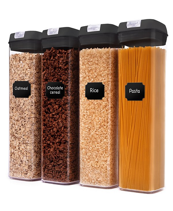 4 Piece Food Storage Containers, 1.9 Liter