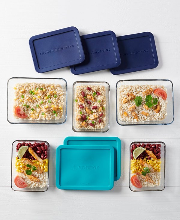 10 Piece Rectangular Meal Prep Food Storage Set