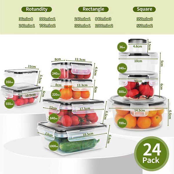 Airtight Food Storage Container Set with Lids Airtight