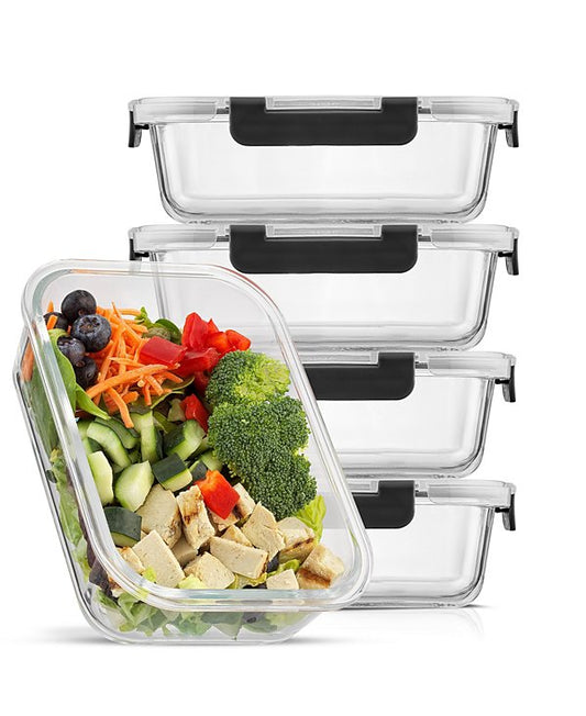 2-Sectional Set of 5 Food Prep Storage Containers