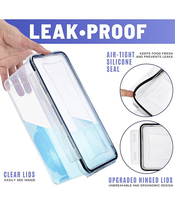 8 Pack (108oz/13.5cups) Airtight Food Storage Containers with Lids