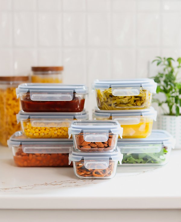 Sedona 16-Piece Glass Food Storage Container Set