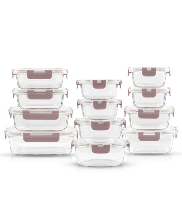 24-Pc. Glass Storage Containers with Lids